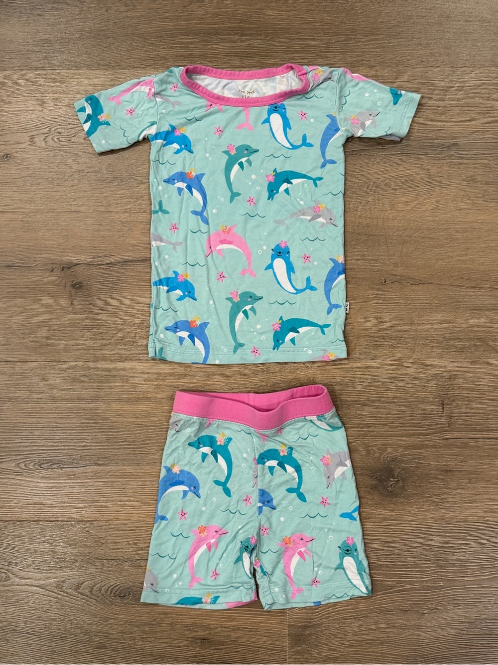 Little Sleepies dolphin dance short set 3T